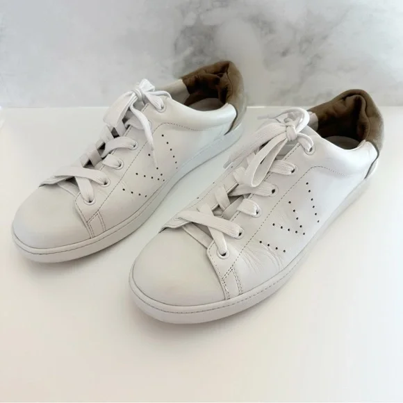 Vince Varin Leather Low-Top Sneaker in White Woodsmoke 9/39 - Picture 2 of 10